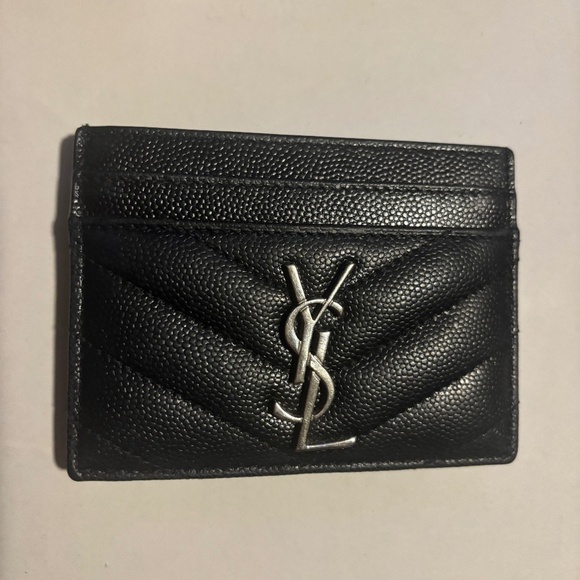 Saint Laurent Monogram Matelass Leather Card Case - Picture 1 of 5